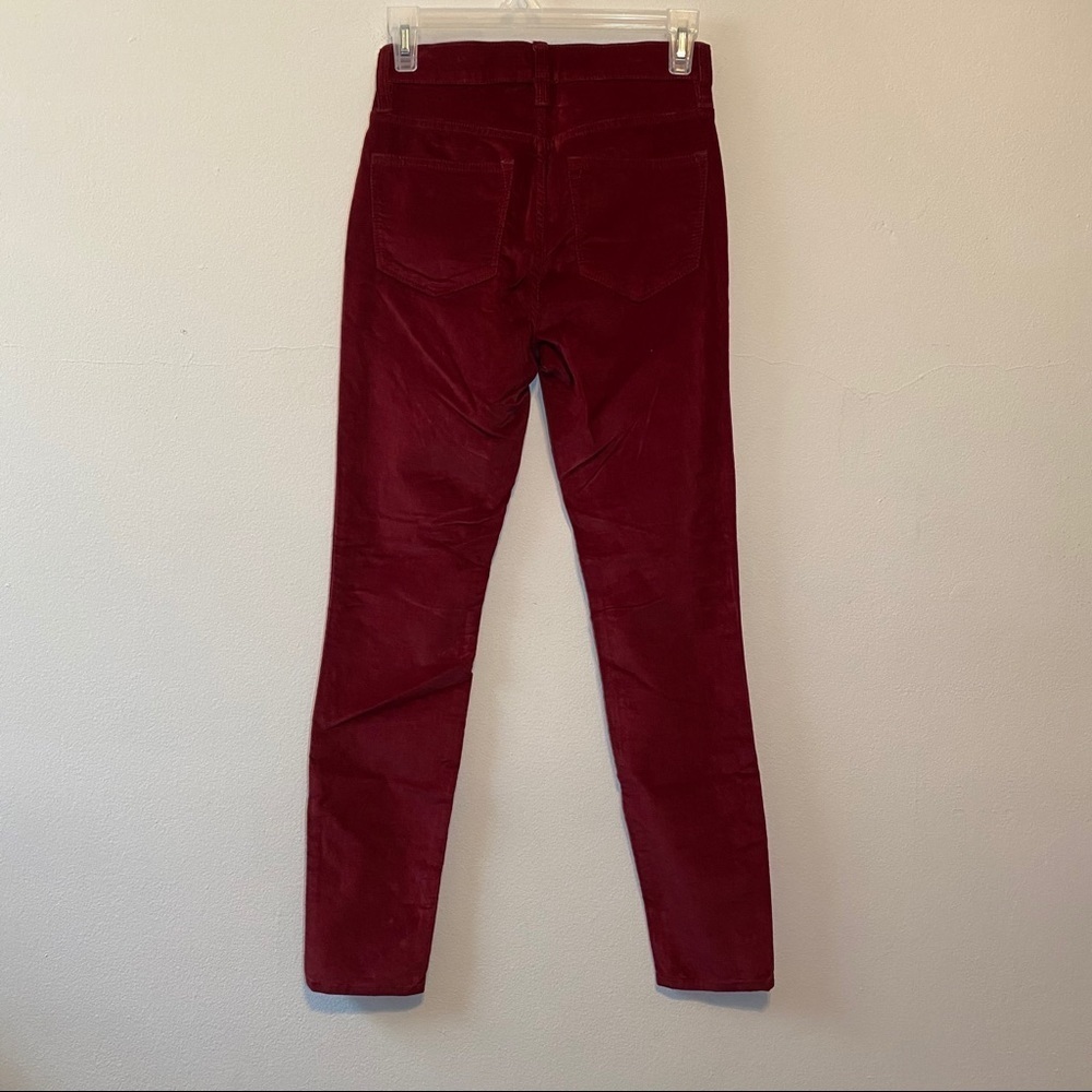 J. Crew Red High Rise Toothpick Pants Size 25 - Picture 2 of 13